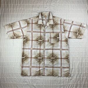 VTG Y2K Southpole Button Up Loop Collar Shirt Men's XL Camp Allover Print AOP